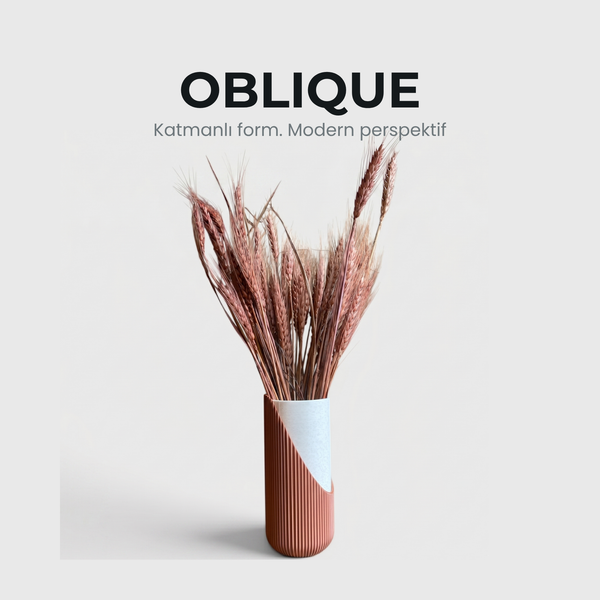 Oblique - Vazo & Kuru Çiçek